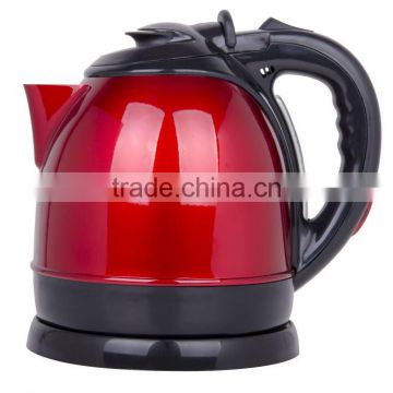 Red electric stainless steel kettle 1.5L