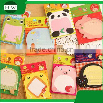 promotional wholesale office stationery cartoon animal sticky note