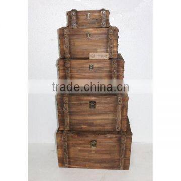 Wooden Storage Boxes Set of 5