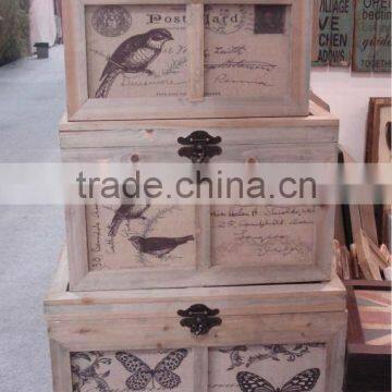 wooden strorage set