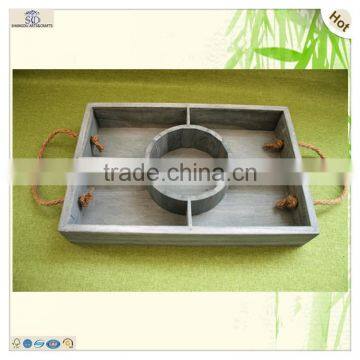 Quality Garanteed Bottle Use Antique Handles Paulownia Wooden Tray photo-2