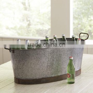 Oval Galvanized Beverages Ice Buckets