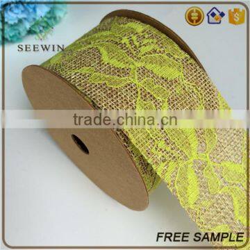 High Quality Online Lace Mesh Linen Jute Craft Fabric Ribbon Wholesale photo-2