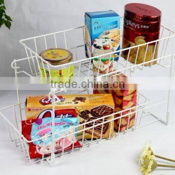 Fancy Metal Wire 2 Tier Kitchen Storage Rack/Storage Stand/Sundry Organizer