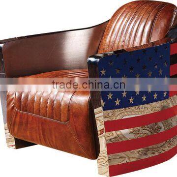 America Style High End Vintage Retro Style Genuine Leather Sofa S106# photo-3