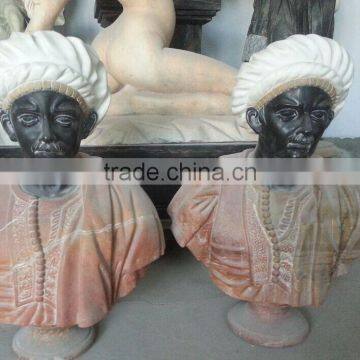 Custom African Style Hand Carved Sculpture Marble Bust for Sale photo-2