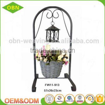 China factory rustic cheap direct willow wicker wholesale custom gift hanging baskets for your garden