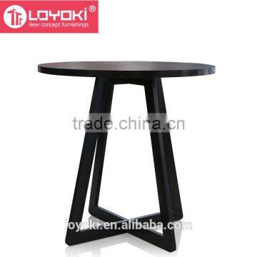 Modern Black Round and Square Shape Wooden Side Table High Quality Home Furniture End Table photo-3