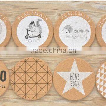 Japanese Paris Tower Cork Coaster Mat Pad Printing photo-4