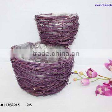 willow flower pot flower arrangement