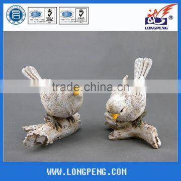 White Polyresin Bird for Garden Decoration & Indoor