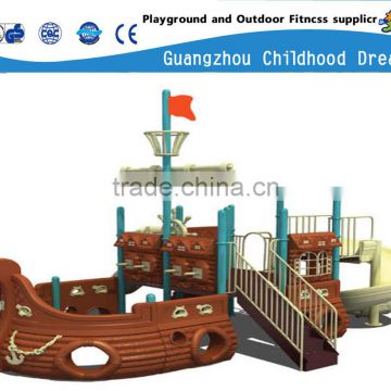 (A-05102)funny children outdoor jungle gym ,pirate ship plastic slide playground set outdoor