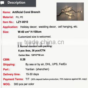 Fake Coral Dry Tree Branch With Led Cell Hanging Furniture for Indoor Hall Decoration photo-2