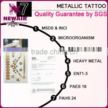 Custom Waterproof Transfer Body Decoration Gold Tattoo Sticker/temporary Tattoo photo-5