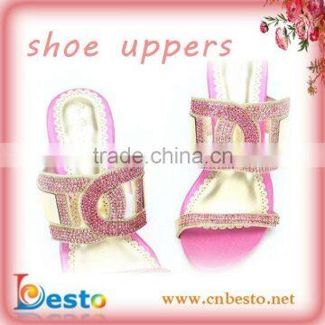 S0002 Fahion girl pink rhinestone high heel slipper