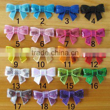 sequin bow flower clip for kids hair accessories