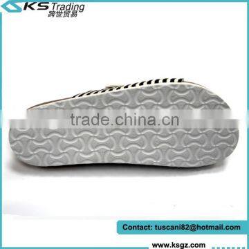 Newest 2015 Ladies Sandal Shoes With Double Strap Mule Striped photo-4