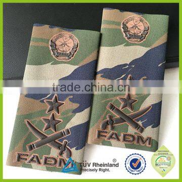 Army military uniform clothing camouflage rubber epaulette for sale