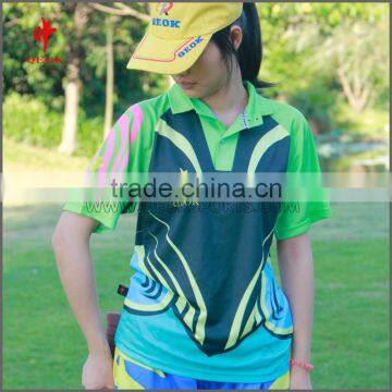 Blue and Green Women's cricket Shirt