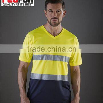 Hot Sale Safety Reflective V-neck t Shirt photo-3