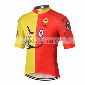 OEM 100%polyester sublimated cycle jersey custom Lightweight bike uniform italian fabric