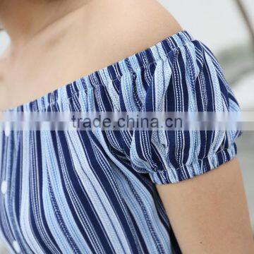 Maxnegio Beach Wear Striped Maxi Gril Casual Dress photo-4