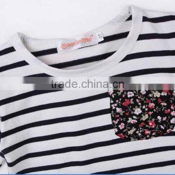 New Arrival Baby Clothing 2017 Boutique Children's Cotton Stripe Long Sleeve Top Kids T-shirt Wholesale photo-3