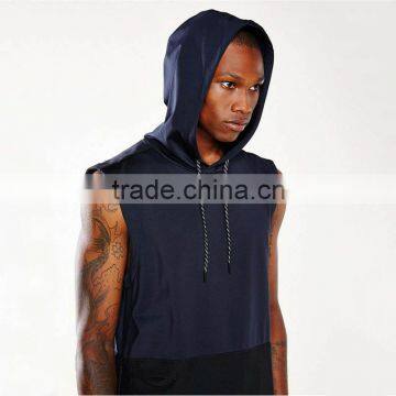 Wholesale Newest Design Sleeveless Hoodie Zip up Sleeveless Zip Hoodie photo-2