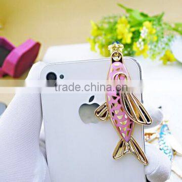 2015 Fish Style Cell Phone Ear Cap Various Phone Jewelry Accessory Dust Plug for Women photo-4