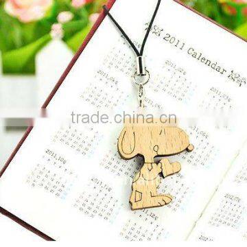 fashion wood ACG Character mobile accessories, lovely charm accessories for mobile phone, cell phone