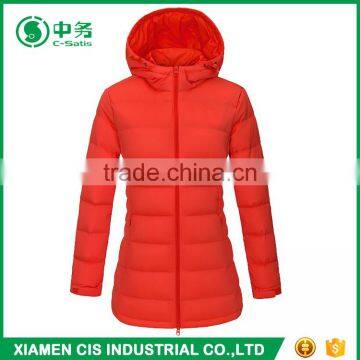 Fashion Design Windproof Warm Long Style Ladies Blank Winter Jacket