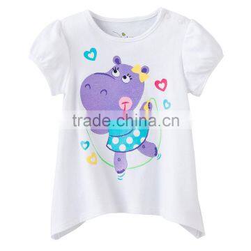 girls cute and lovely cartoon t shirts kids summer cotton tops