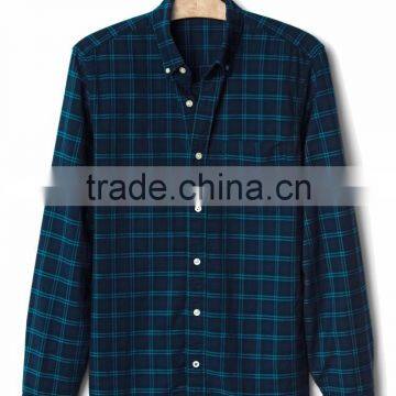 Mens Organic Custom Cotton Plaid Slim Fit Business Shirt photo-2