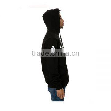 Black 100% Cotton Cheap Plain Hoodies Hoodies photo-2