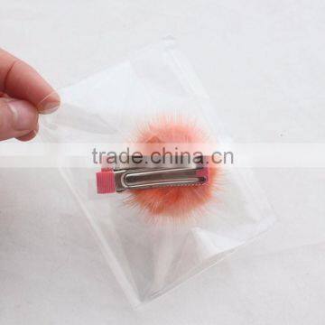 Myfur Cute Red Color Real Mink Fur Pom Pom Hairpin For Fashion Girls photo-4