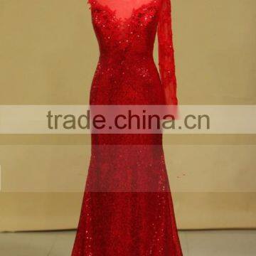 2016 Scoop Prom Dresses Sequins With Applique Floor Length Full Sleeves photo-4