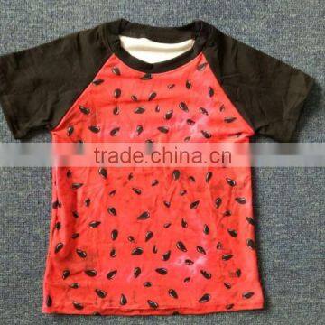 boys watermelon print clothing remake kids short sleeve t shirt in summer