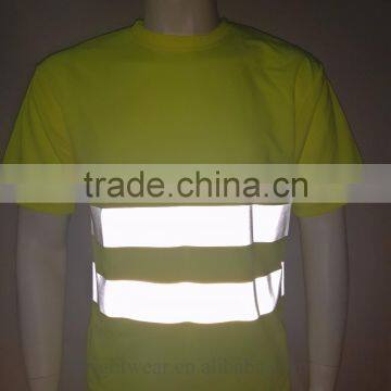 100% Polyester Birdeye hi Vis Safety T-shirt With Short Sleeve photo-4