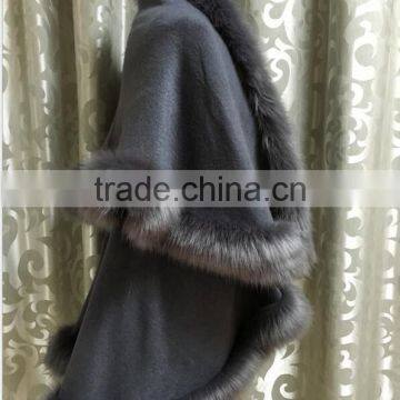 Acrylic luxury top quality faux fur scarf knitting machine shawl