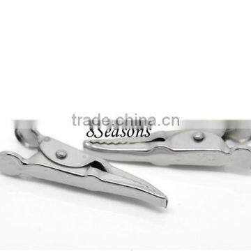 30PCs Silver Tone Strap Clips 44x9mm