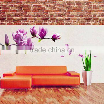 2016 Hot Sale Exquisite Elegant Magnolia Flowers Removable Art Vinyl Mural TV Backdrop Home Room Decor Wall Stickers photo-6