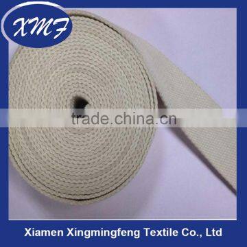 Bulk flat woven belts tape roll 100% cotton webbing