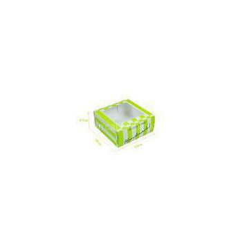 Empty clear Window Colored Recycled Paper Boxes , food grade Cake Box