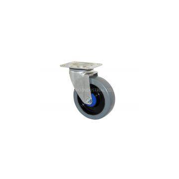 4inch Grey 160KG Top Plate Swivel Elastic Rubber Industrial Caster