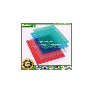 FOSHAN HONESTY 10 YEARS WARRANTY POLYCARBONATE MUTI WALL HOLLOW SHEET