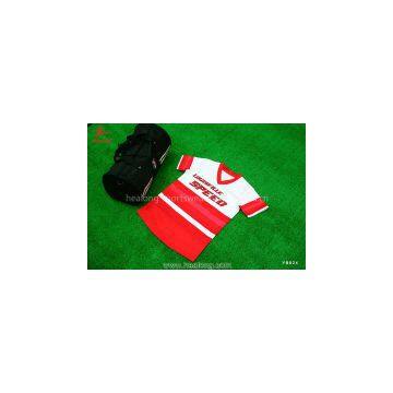 Red Color Youth Baseball Jersey Top Uniform Shirts photo-3