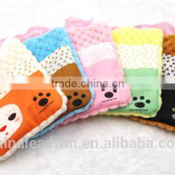 Lovely soft plush animal hot water bag cover with pocket