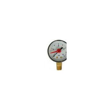 pressure gauge, manometer with red Pointer