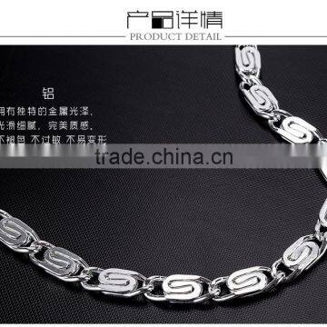 Aluminum Chain Metal Pendant Necklace Hip Hop Necklace Thick Metal Accessories Fashion Pendant Jewelry photo-2