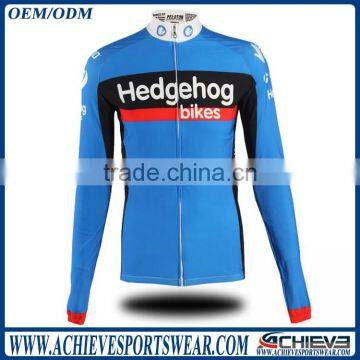 2017 wholesale custom jacket uniforms, long sleeve cycling jersey